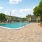 A sparkling in-ground swimming pool
